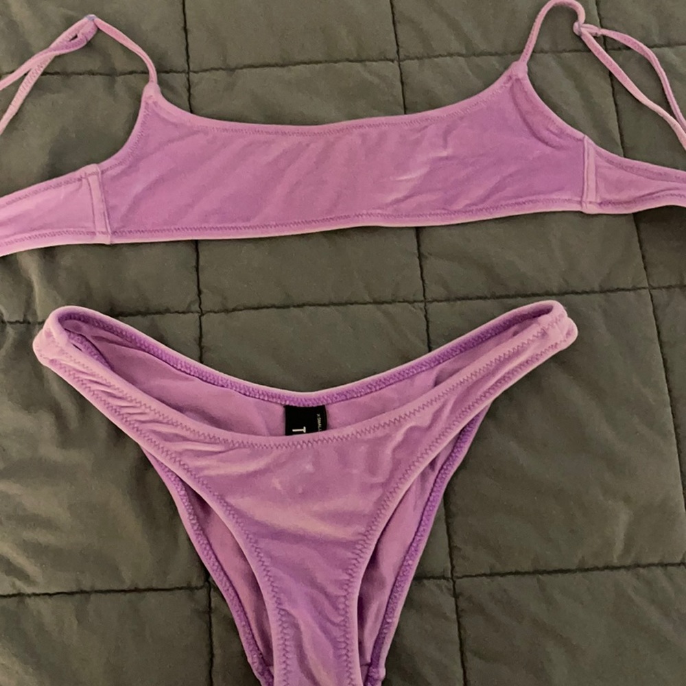 New triangl bikini, purple, size XS